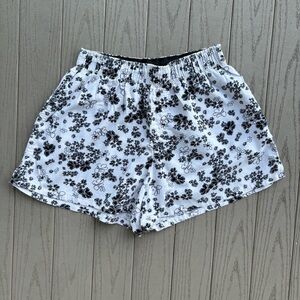 Colsie Black White Floral Boxer Pajama Shorts